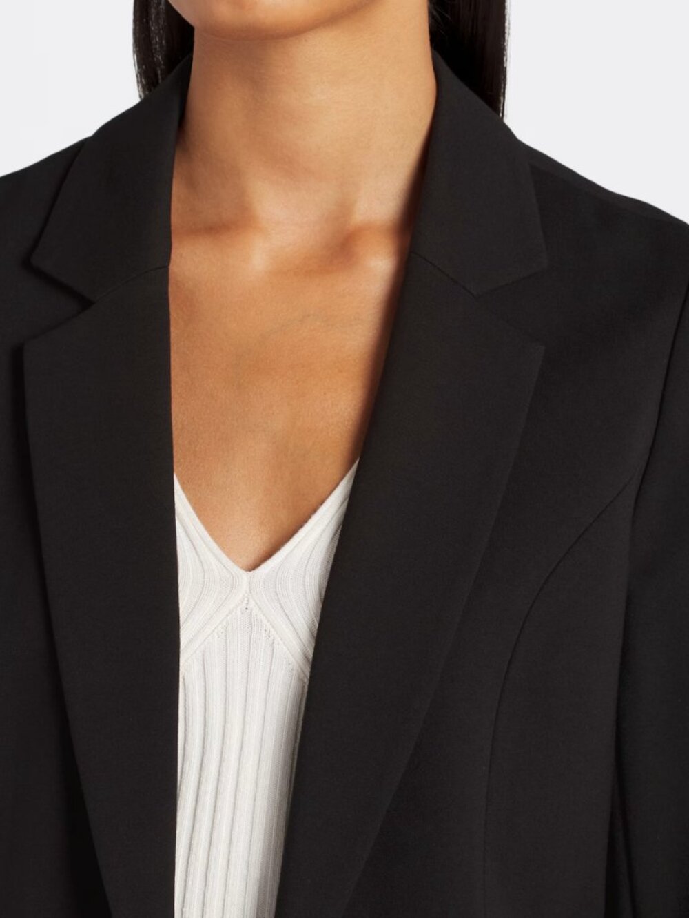 Skies Are Blue Black Stretch Ponte Blazer Size Small - Picture 4 of 5